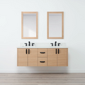 
                  
                    Ashbury SLIM 60" Wall Mount Natural White Oak Bathroom Vanity, Double Sink Teodor Bathroom Vanity Canada
                  
                