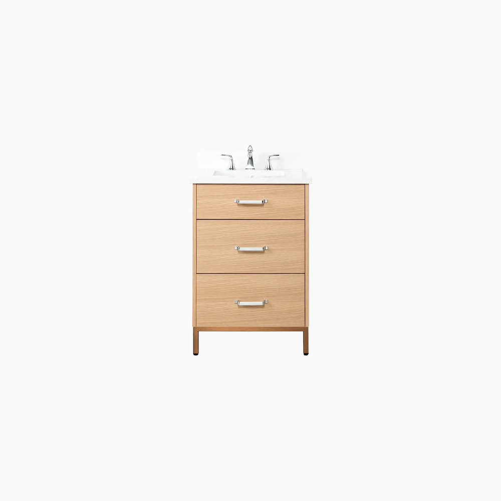 
                  
                    Ashbury 24" Natural White Oak Bathroom Vanity - All Drawers
                  
                