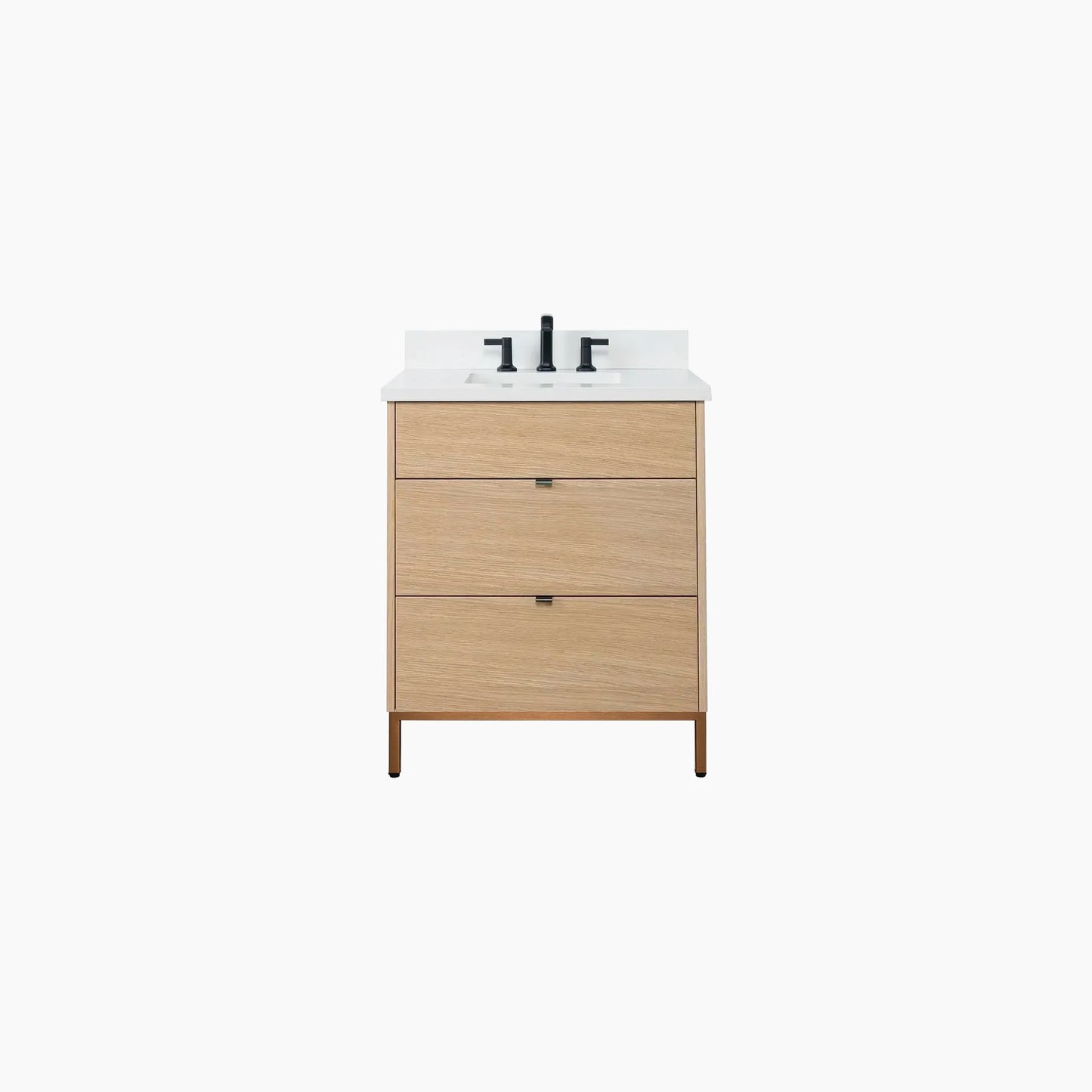 
                  
                    Ashbury 30" Natural White Oak Bathroom Vanity - All Drawers
                  
                