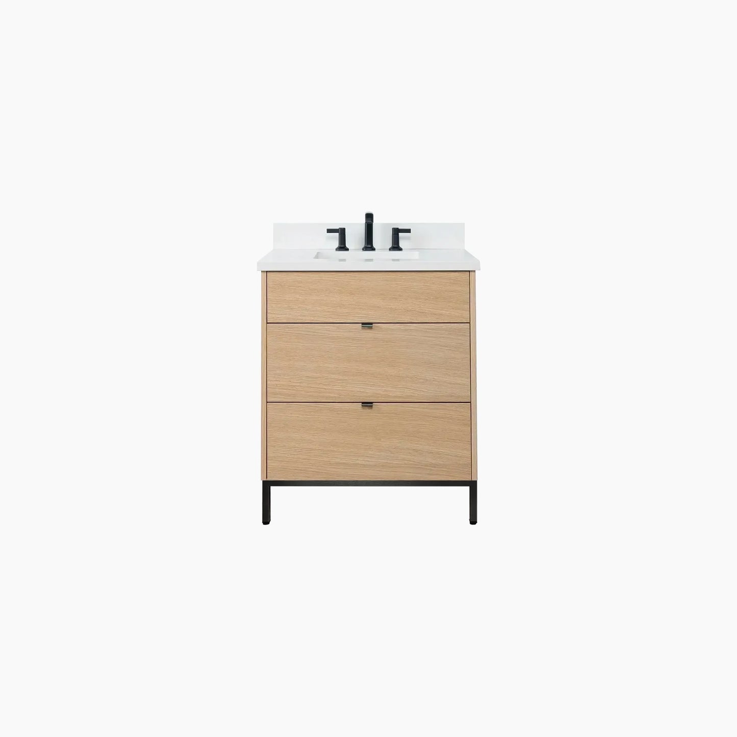 
                  
                    Ashbury 30" Natural White Oak Bathroom Vanity - All Drawers
                  
                