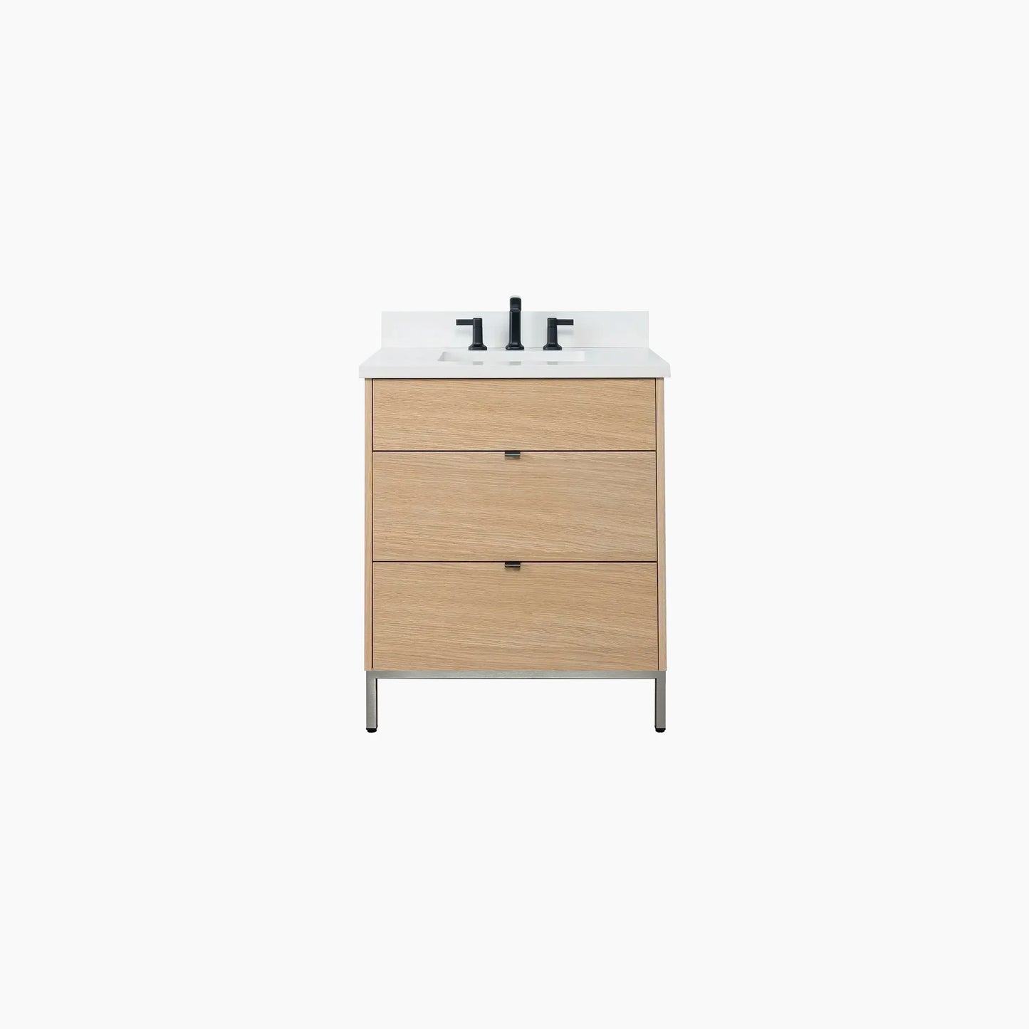 
                  
                    Ashbury 30" Natural White Oak Bathroom Vanity - All Drawers
                  
                