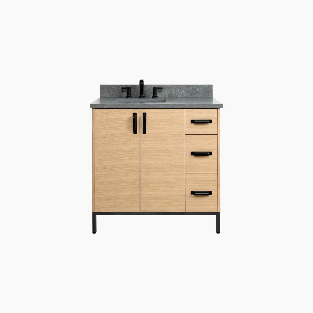 
                  
                    Ashbury 36" Natural White Oak Bathroom Vanity, Left Sink
                  
                