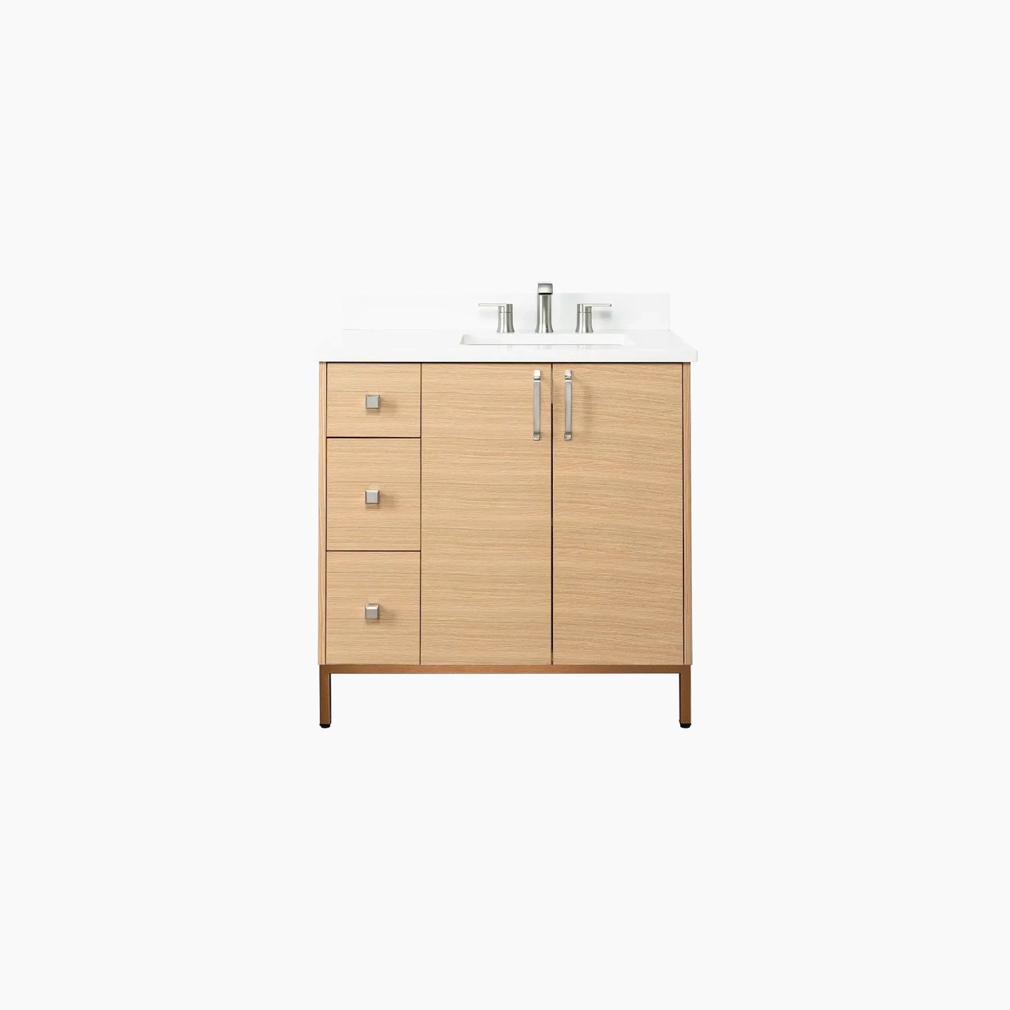 
                  
                    Ashbury 36" Natural White Oak Bathroom Vanity, Right Sink
                  
                