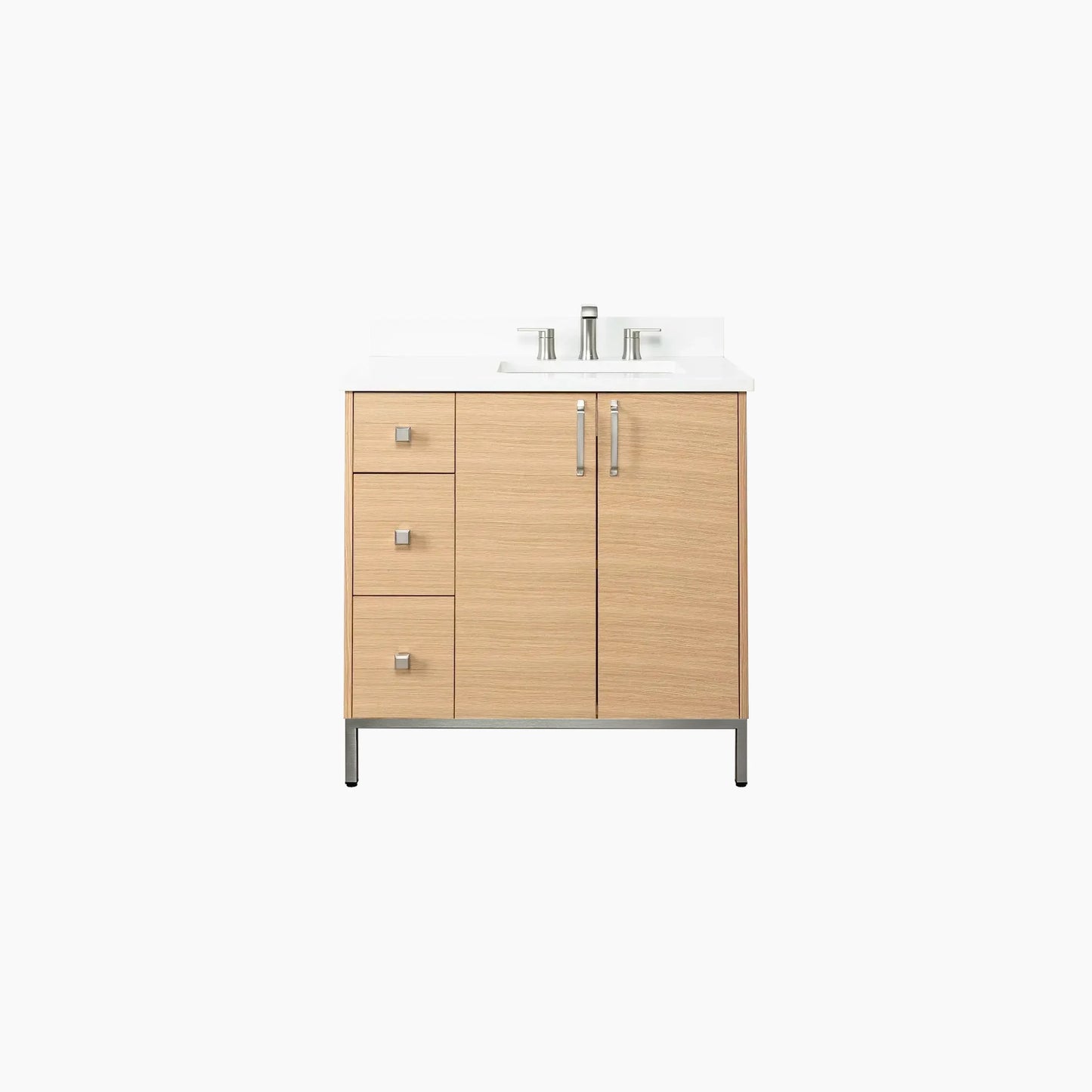 
                  
                    Ashbury 36" Natural White Oak Bathroom Vanity, Right Sink
                  
                