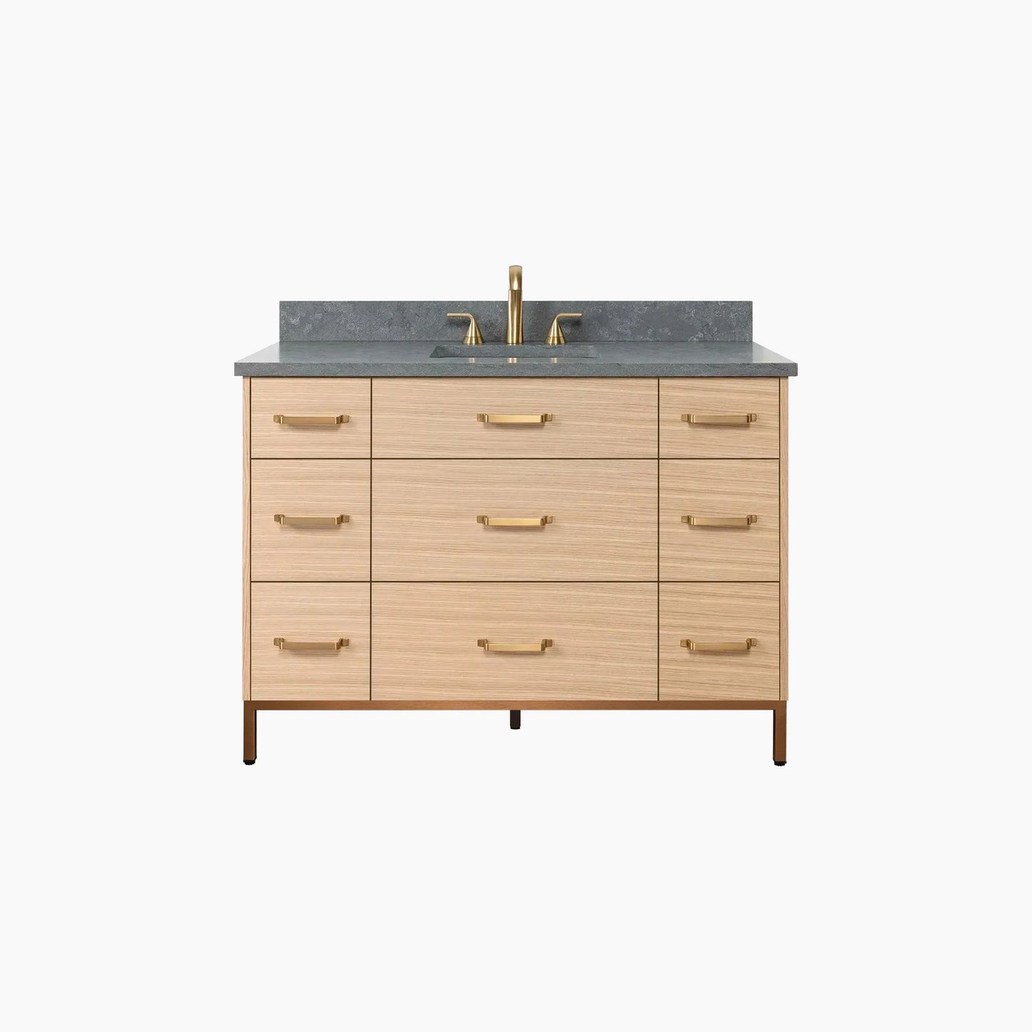
                  
                    Ashbury 48" Natural White Oak Bathroom Vanity - All Drawers
                  
                