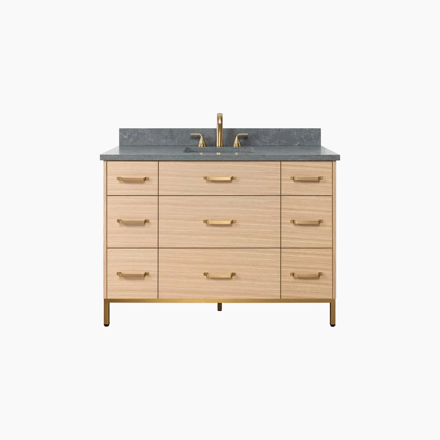 
                  
                    Ashbury 48" Natural White Oak Bathroom Vanity - All Drawers
                  
                