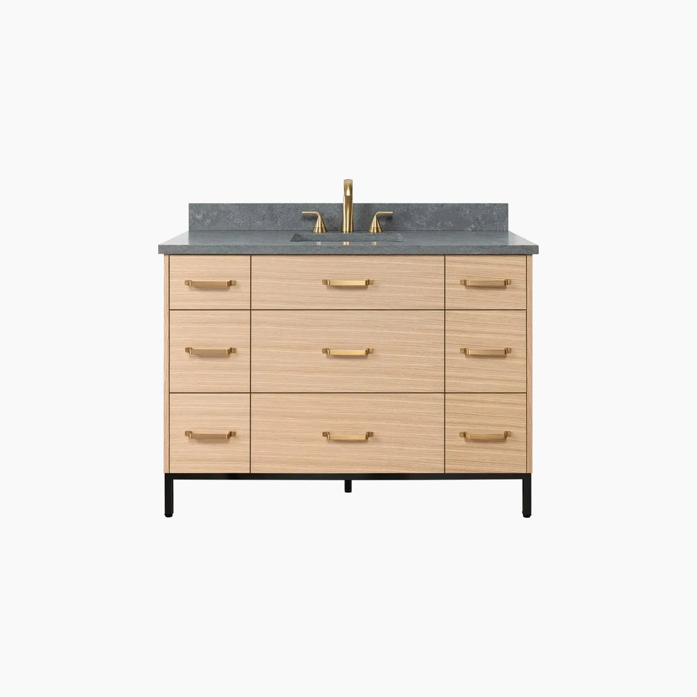 
                  
                    Ashbury 48" Natural White Oak Bathroom Vanity - All Drawers
                  
                