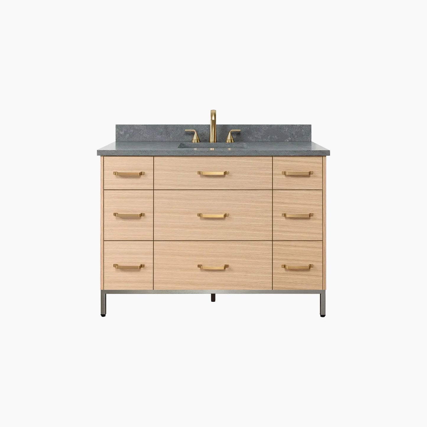 
                  
                    Ashbury 48" Natural White Oak Bathroom Vanity - All Drawers
                  
                