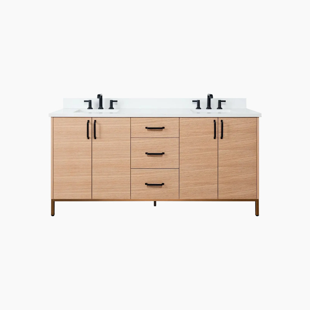 
                  
                    Ashbury 72" Natural White Oak Bathroom Vanity, Double Sink
                  
                