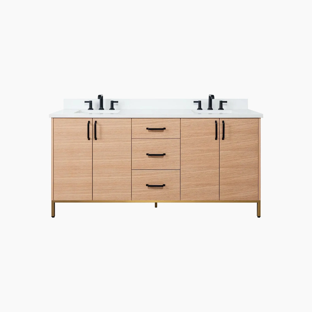 
                  
                    Ashbury 72" Natural White Oak Bathroom Vanity, Double Sink
                  
                