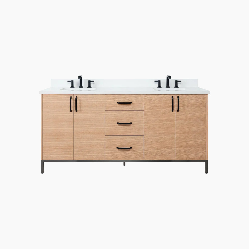 
                  
                    Ashbury 72" Natural White Oak Bathroom Vanity, Double Sink
                  
                