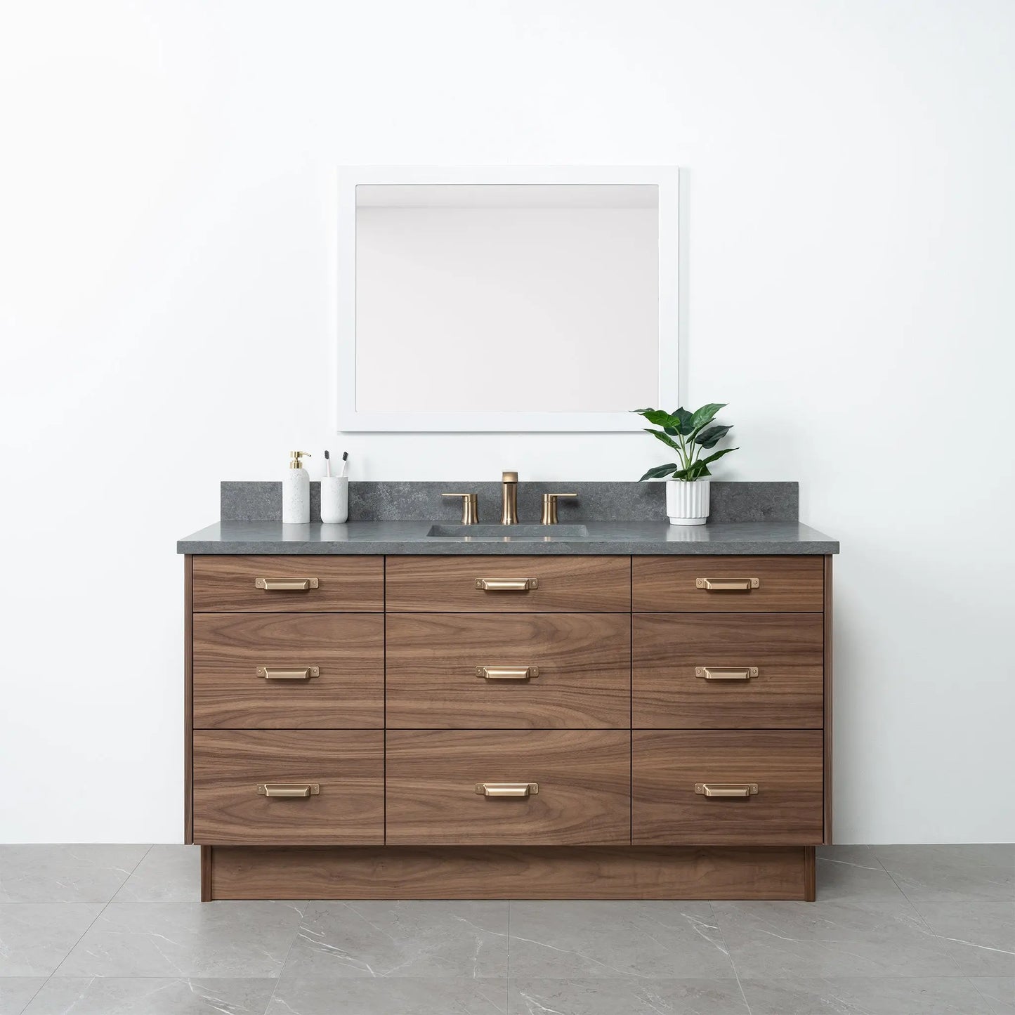 Asher 60", Teodor® Modern American Black Walnut Vanity Teodor Bathroom VanityCanada