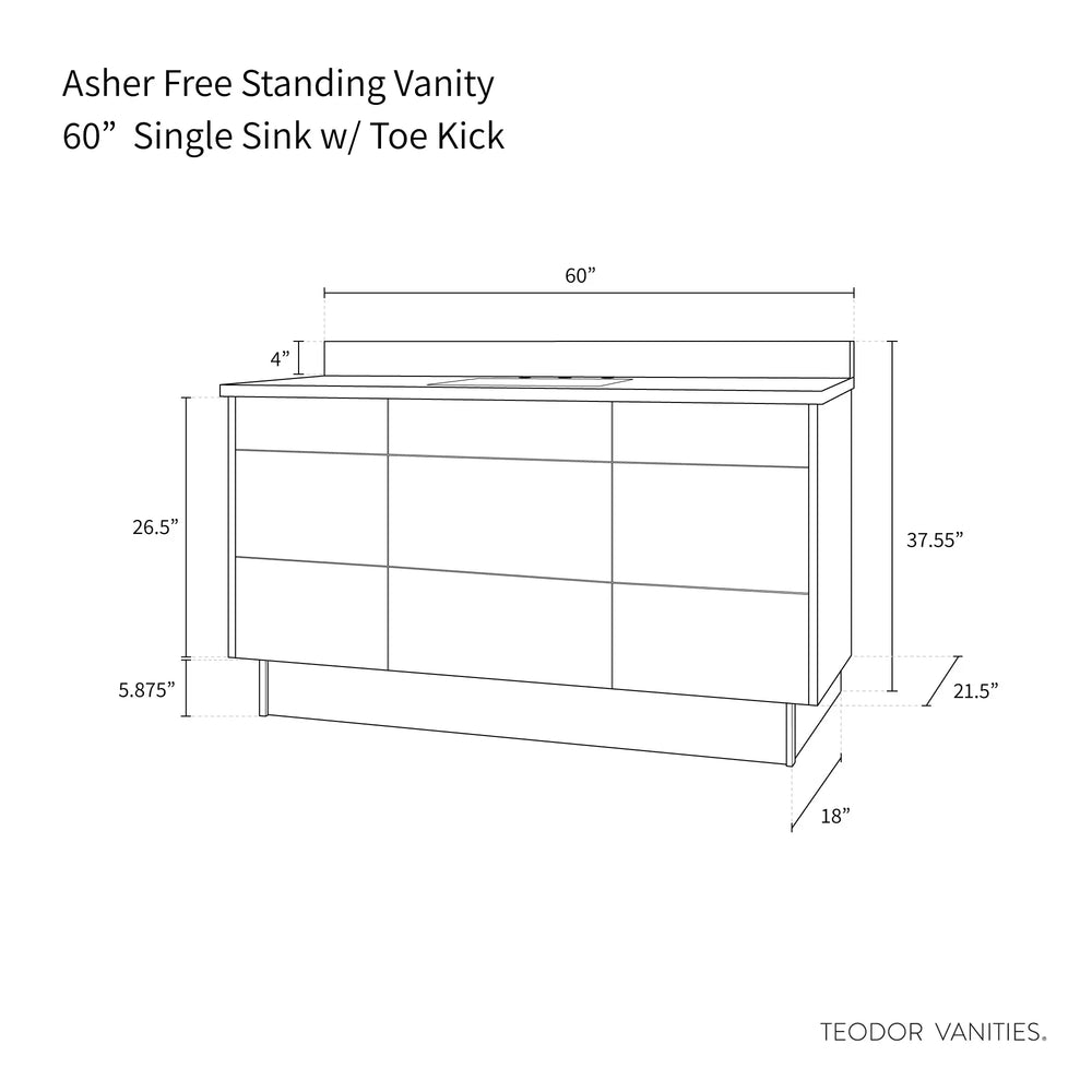 
                  
                    Asher 60", Teodor® Modern American Black Walnut Vanity Teodor Bathroom VanityCanada
                  
                