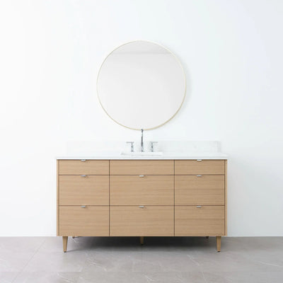 Asher 60", Teodor® Natural White Oak Vanity Teodor Bathroom VanityCanada