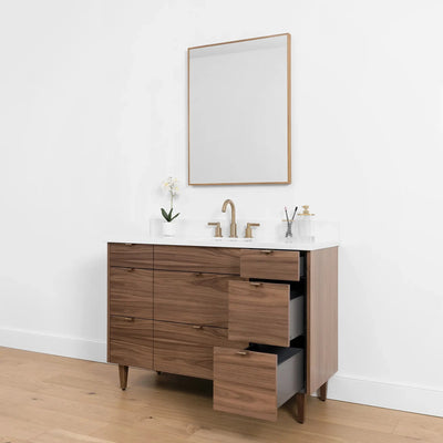 Asher SLIM, 48" Teodor® Modern American Black Walnut Vanity Teodor Bathroom VanityCanada