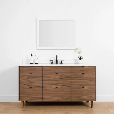 Asher SLIM, 60" Teodor® Modern American Black Walnut Vanity Teodor Bathroom VanityCanada