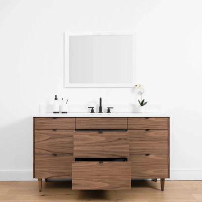 Asher SLIM, 60" Teodor® Modern American Black Walnut Vanity Teodor Bathroom VanityCanada