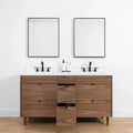 
                  
                    Asher SLIM, 60" Teodor® Modern American Black Walnut Vanity, Double Sink Teodor Bathroom VanityCanada
                  
                