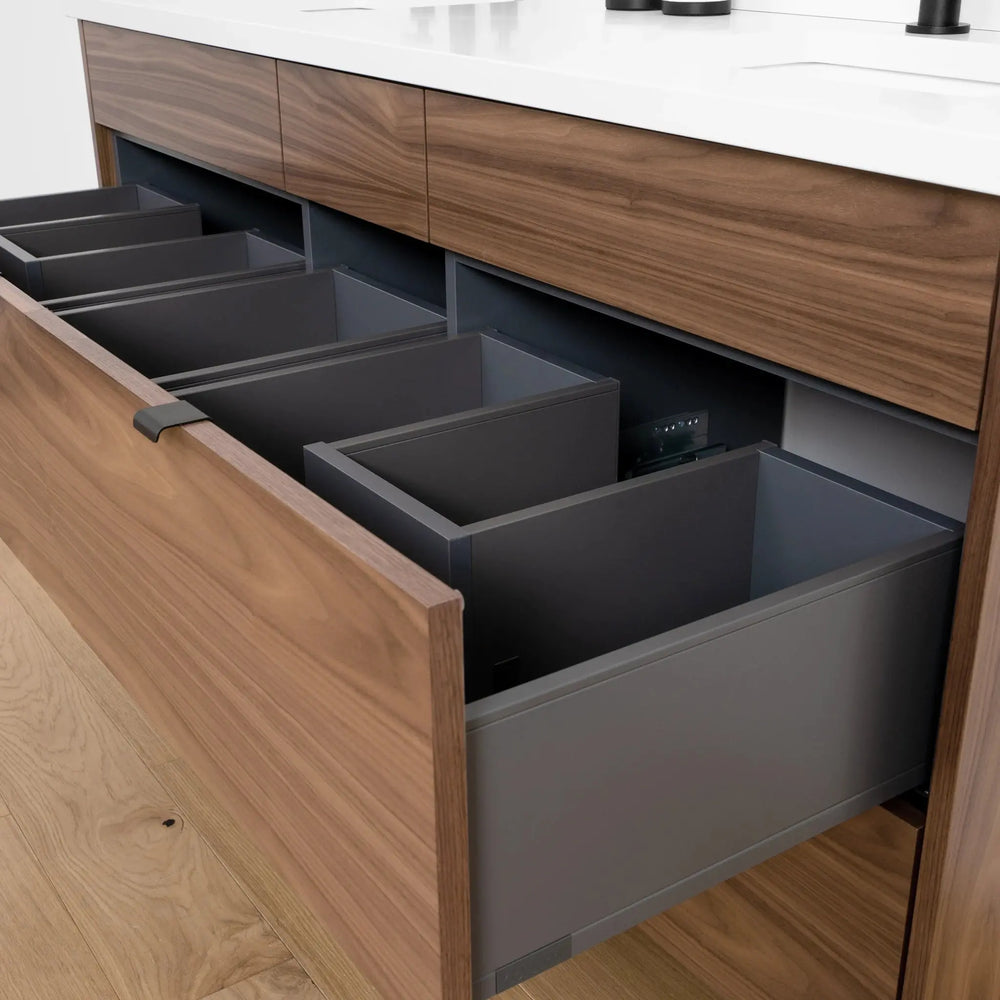 
                  
                    Asher SLIM, 60" Teodor® Modern American Black Walnut Vanity, Double Sink Teodor Bathroom VanityCanada
                  
                