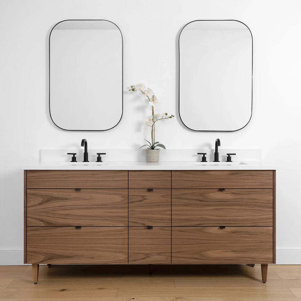 
                  
                    Asher SLIM, 72" Teodor® Modern American Black Walnut Vanity, Double Sink Teodor Bathroom VanityCanada
                  
                