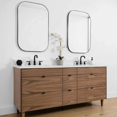 Asher SLIM, 72" Teodor® Modern American Black Walnut Vanity, Double Sink Teodor Bathroom VanityCanada