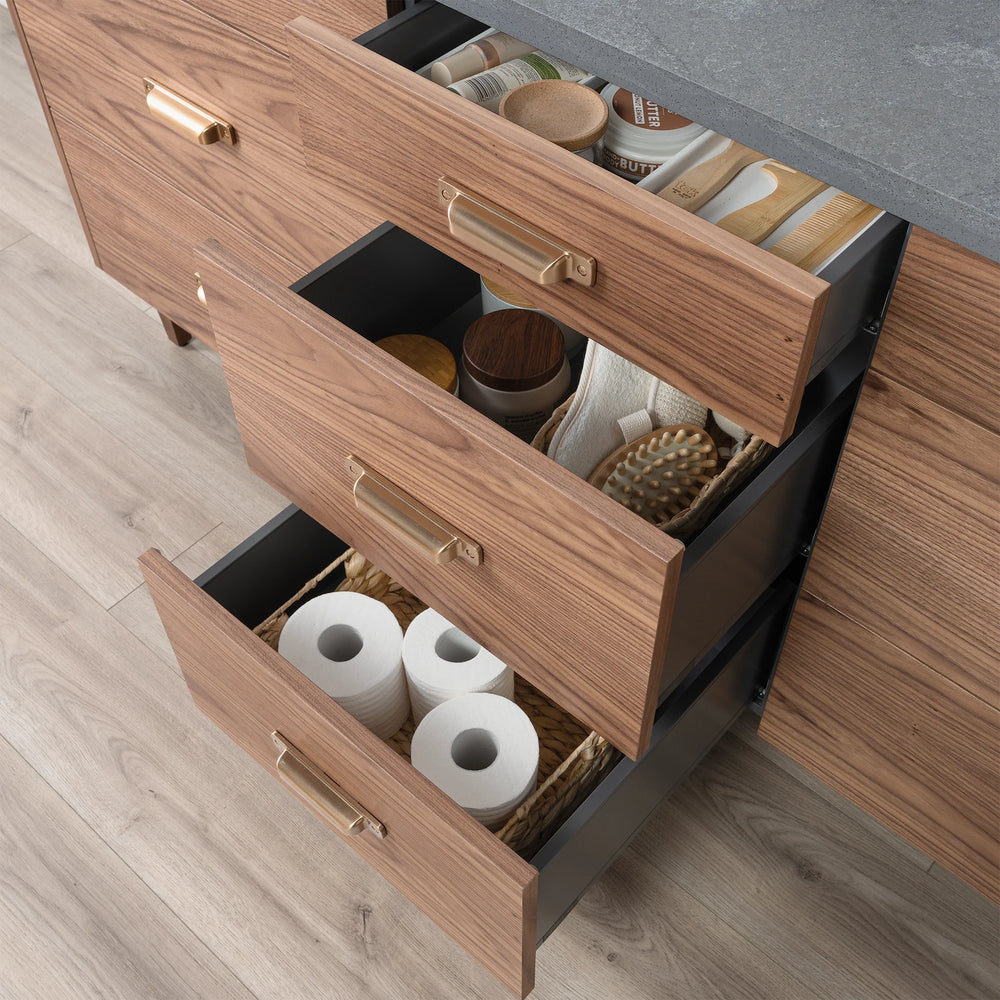 
                  
                    Asher SLIM 72" American Black Walnut Bathroom Vanity, Double Sink
                  
                