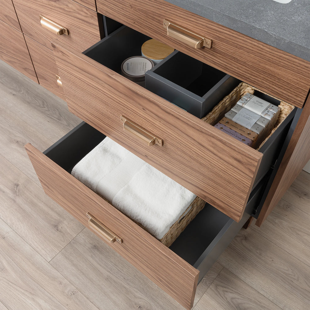 
                  
                    Asher SLIM 72" American Black Walnut Bathroom Vanity, Double Sink
                  
                