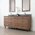 
                  
                    Asher SLIM 72" American Black Walnut Bathroom Vanity, Double Sink
                  
                