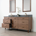 
                  
                    Asher SLIM 72" American Black Walnut Bathroom Vanity, Double Sink
                  
                