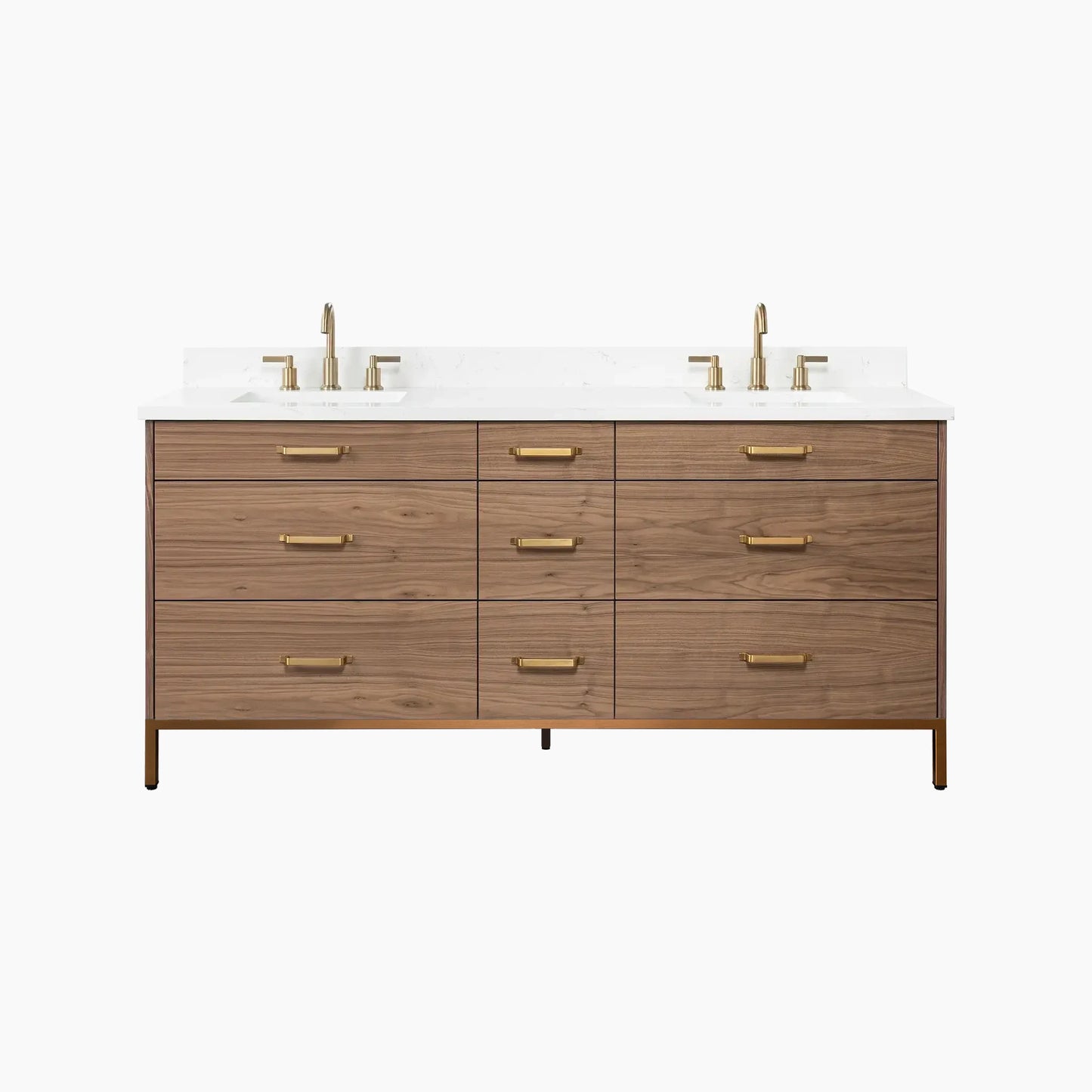 
                  
                    Asher 72" American Black Walnut Bathroom Vanity, Double Sink
                  
                