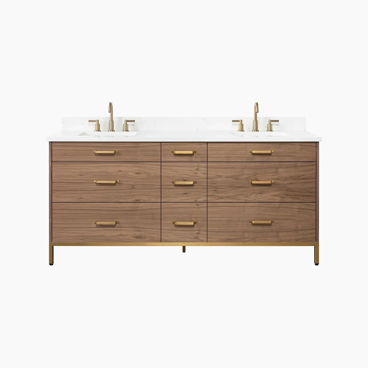 
                  
                    Asher 72" American Black Walnut Bathroom Vanity, Double Sink
                  
                