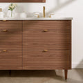 
                  
                    Asher Stainless SLIM 72" American Black Walnut Bathroom Vanity, Double Sink Teodor Bathroom Vanity Canada
                  
                