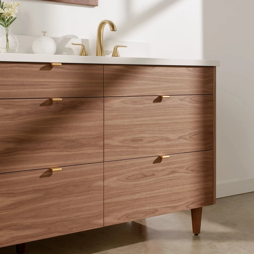 
                  
                    Asher Stainless SLIM 72" American Black Walnut Bathroom Vanity, Double Sink Teodor Bathroom Vanity Canada
                  
                