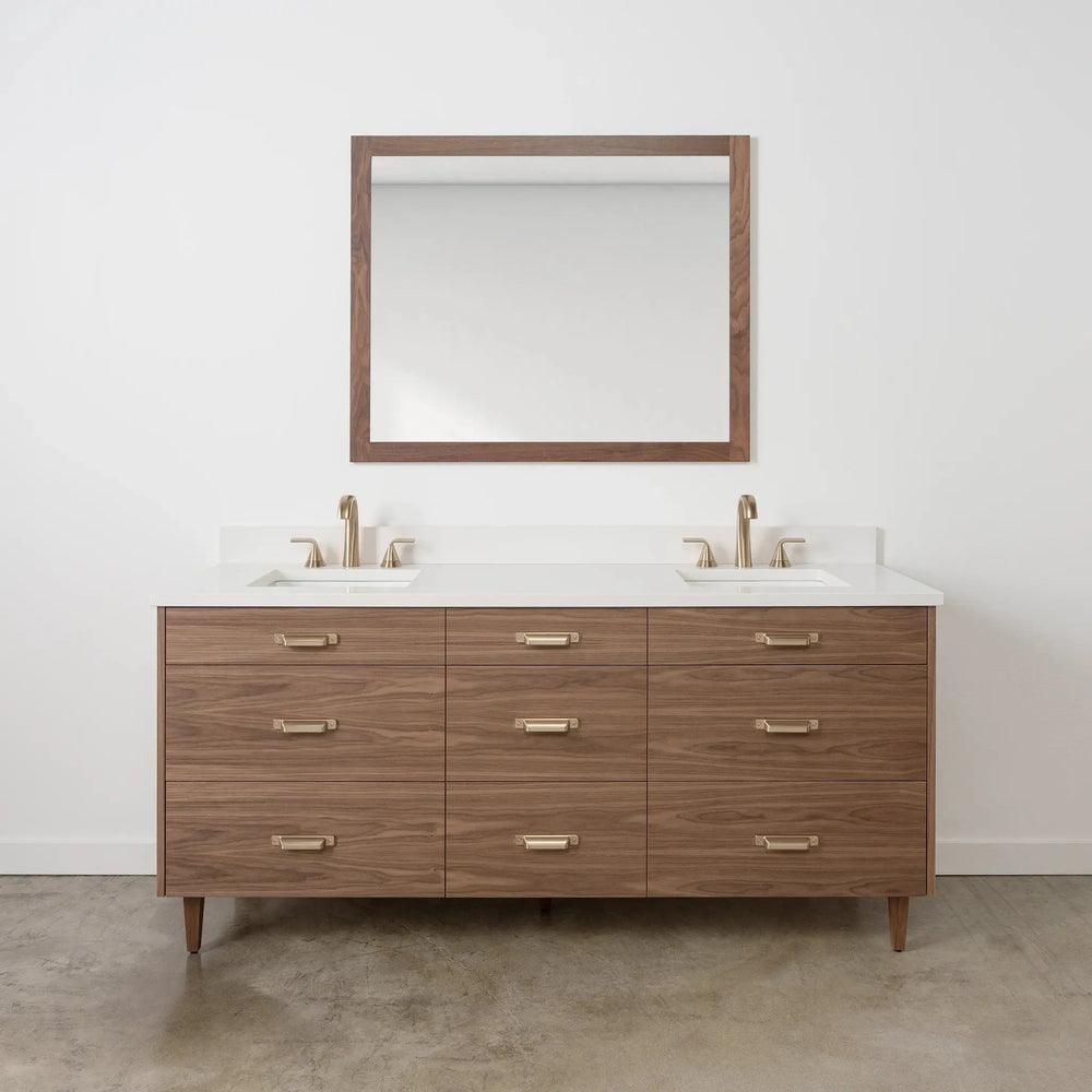 
                  
                    Asher Stainless SLIM 72" American Black Walnut Bathroom Vanity, Double Sink Teodor Bathroom Vanity Canada
                  
                