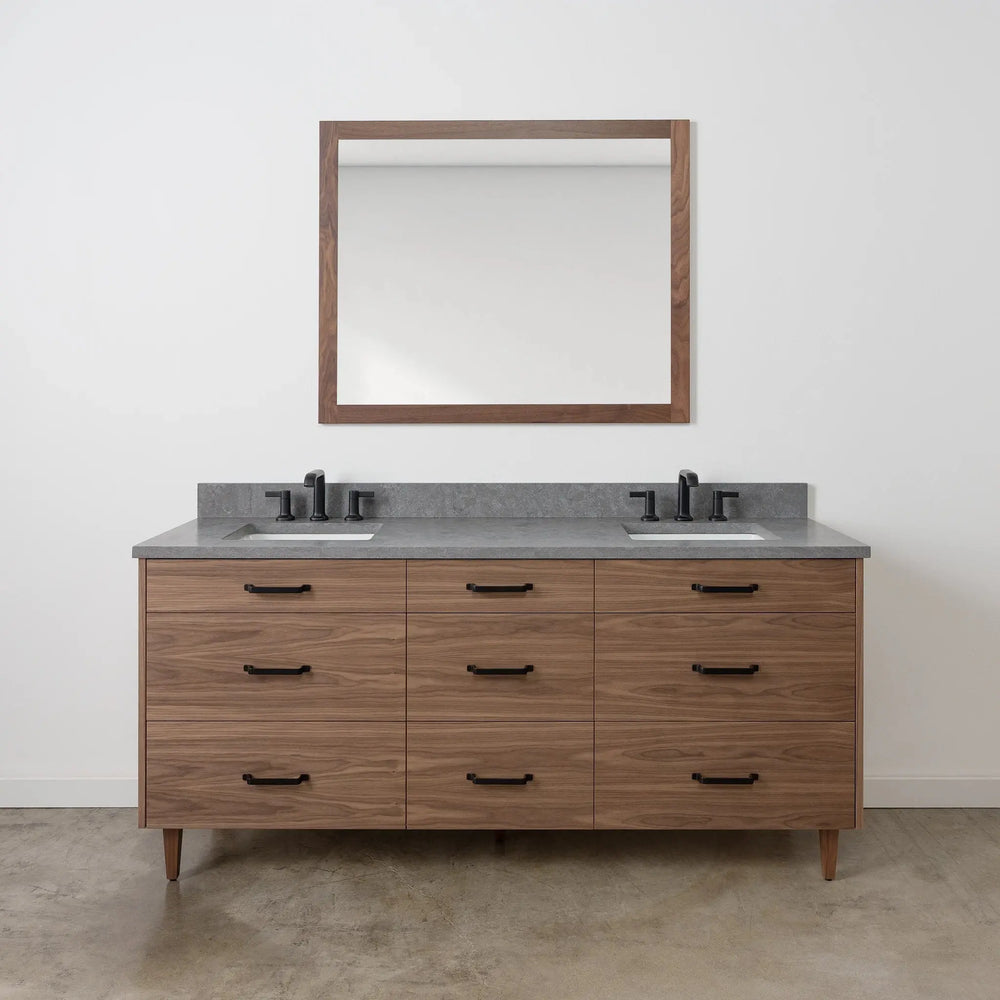 
                  
                    Asher Stainless SLIM 72" American Black Walnut Bathroom Vanity, Double Sink Teodor Bathroom Vanity Canada
                  
                