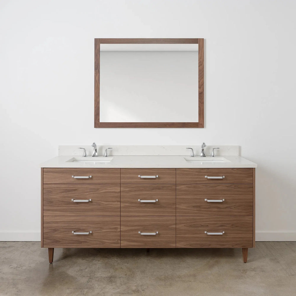 
                  
                    Asher Stainless SLIM 72" American Black Walnut Bathroom Vanity, Double Sink Teodor Bathroom Vanity Canada
                  
                