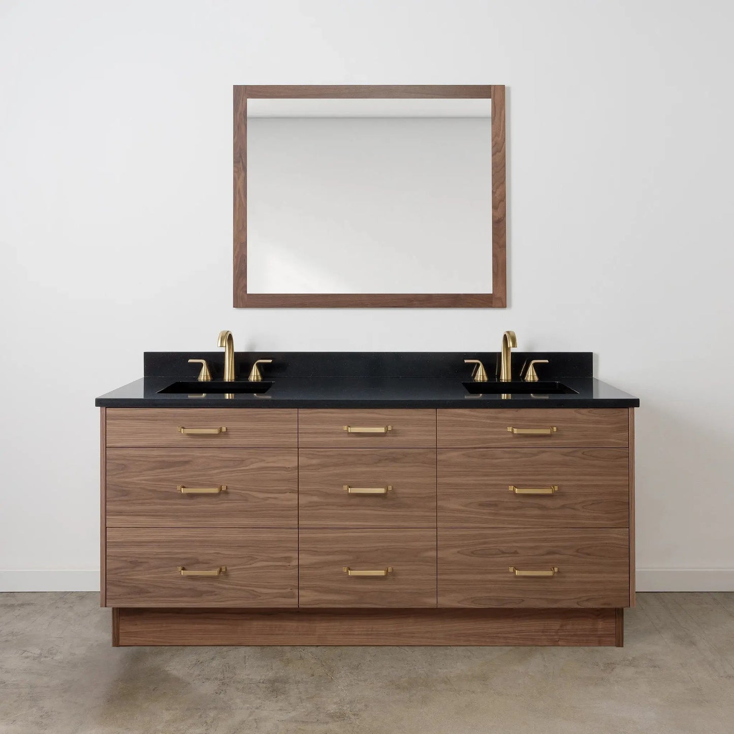 
                  
                    Asher Stainless SLIM 72" American Black Walnut Bathroom Vanity, Double Sink Teodor Bathroom Vanity Canada
                  
                
