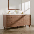 
                  
                    Asher Stainless SLIM 72" American Black Walnut Bathroom Vanity, Double Sink Teodor Bathroom Vanity Canada
                  
                
