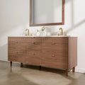 
                  
                    Asher Stainless SLIM 72" American Black Walnut Bathroom Vanity, Double Sink Teodor Bathroom Vanity Canada
                  
                