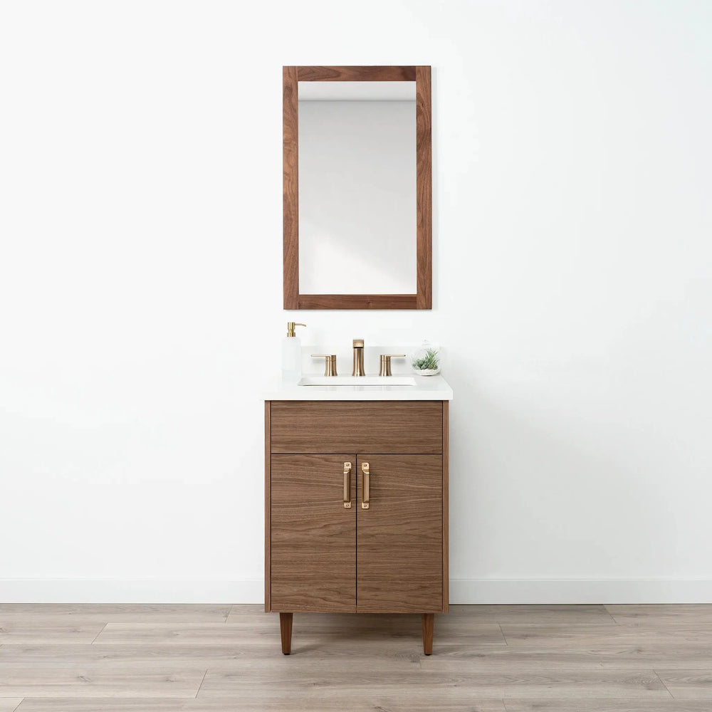 Austin SLIM 24" American Black Walnut Bathroom Vanity Teodor Bathroom Vanity Canada