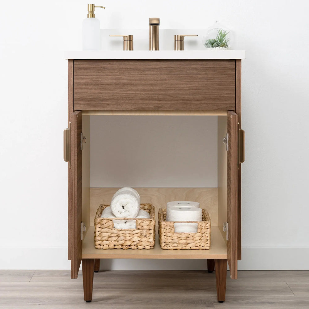 
                  
                    Austin SLIM 24" American Black Walnut Bathroom Vanity Teodor Bathroom Vanity Canada
                  
                