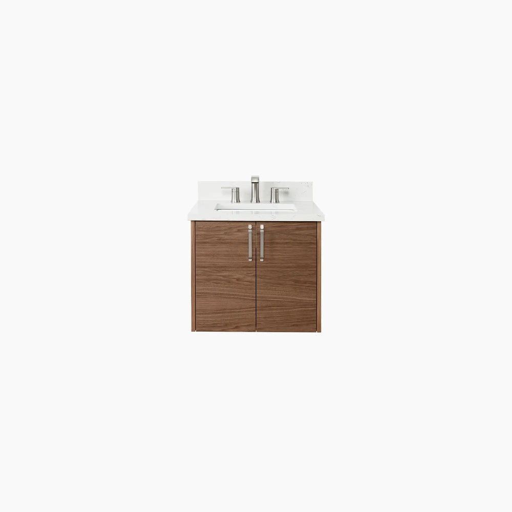 Austin SLIM 24" Wall Mount American Black Walnut Bathroom Vanity Teodor Bathroom Vanity Canada