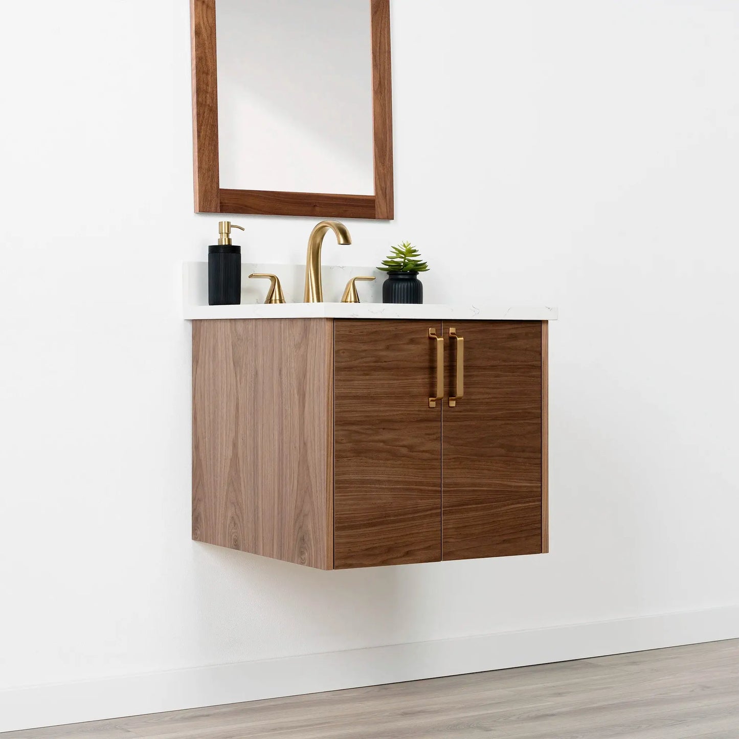 
                  
                    Austin SLIM 24" Wall Mount American Black Walnut Bathroom Vanity Teodor Bathroom Vanity Canada
                  
                