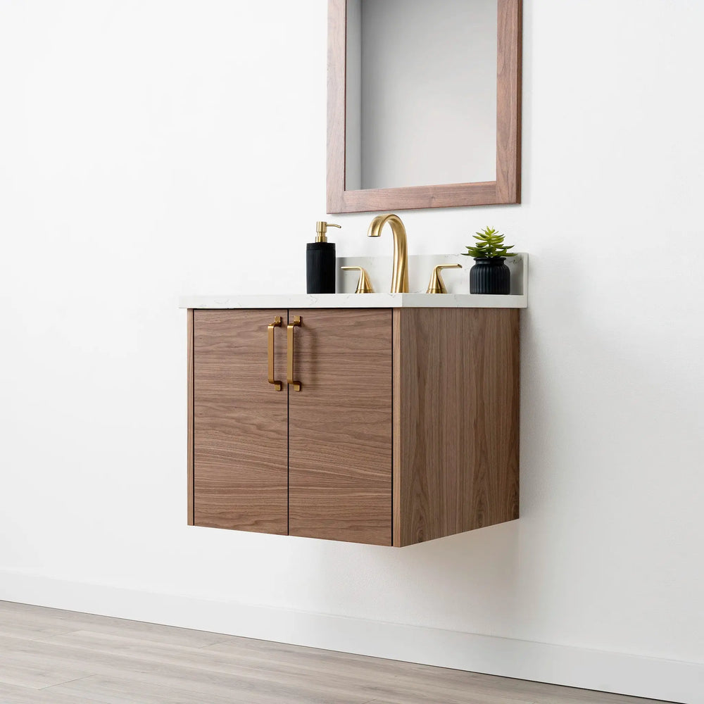 
                  
                    Austin SLIM 24" Wall Mount American Black Walnut Bathroom Vanity Teodor Bathroom Vanity Canada
                  
                