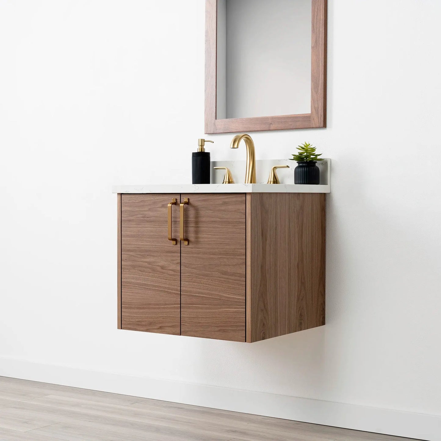 
                  
                    Austin SLIM 24" Wall Mount American Black Walnut Bathroom Vanity Teodor Bathroom Vanity Canada
                  
                