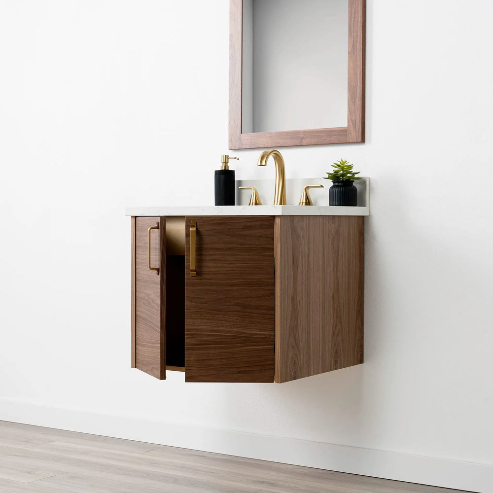 
                  
                    Austin SLIM 24" Wall Mount American Black Walnut Bathroom Vanity Teodor Bathroom Vanity Canada
                  
                