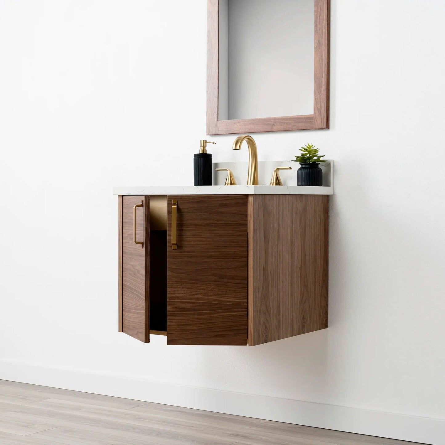 
                  
                    Austin SLIM 24" Wall Mount American Black Walnut Bathroom Vanity Teodor Bathroom Vanity Canada
                  
                