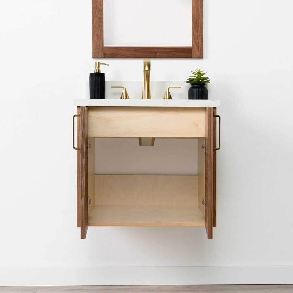 
                  
                    Austin SLIM 24" Wall Mount American Black Walnut Bathroom Vanity Teodor Bathroom Vanity Canada
                  
                