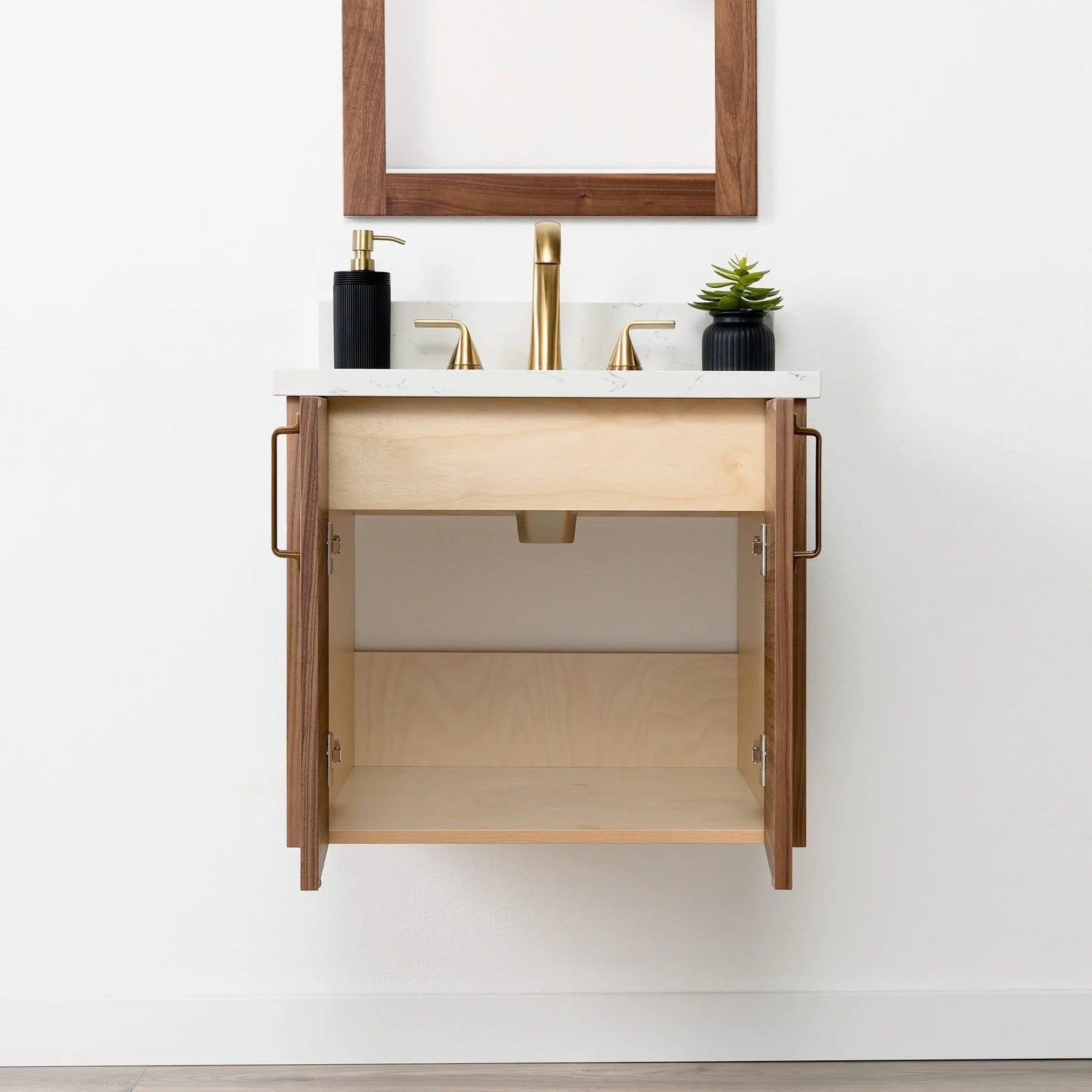 
                  
                    Austin SLIM 24" Wall Mount American Black Walnut Bathroom Vanity Teodor Bathroom Vanity Canada
                  
                
