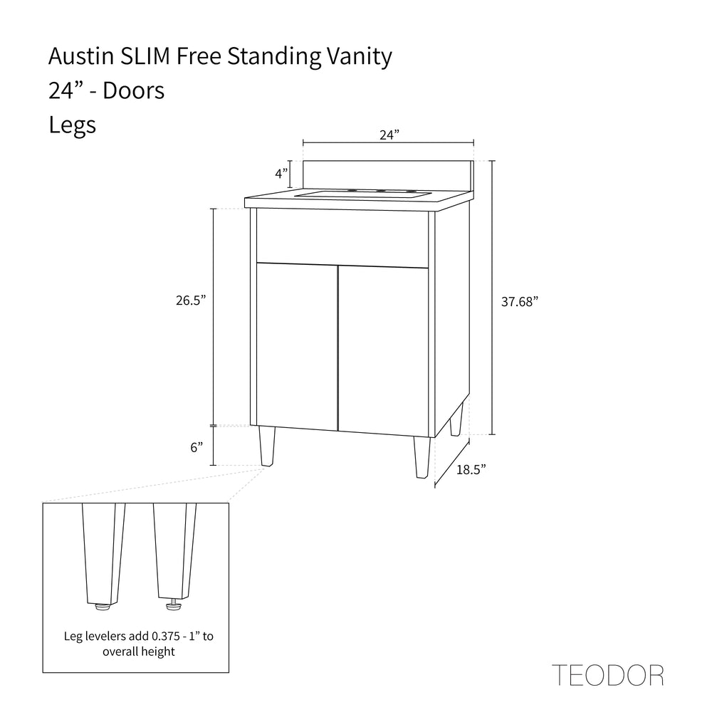
                  
                    Austin SLIM 24" American Black Walnut Bathroom Vanity
                  
                